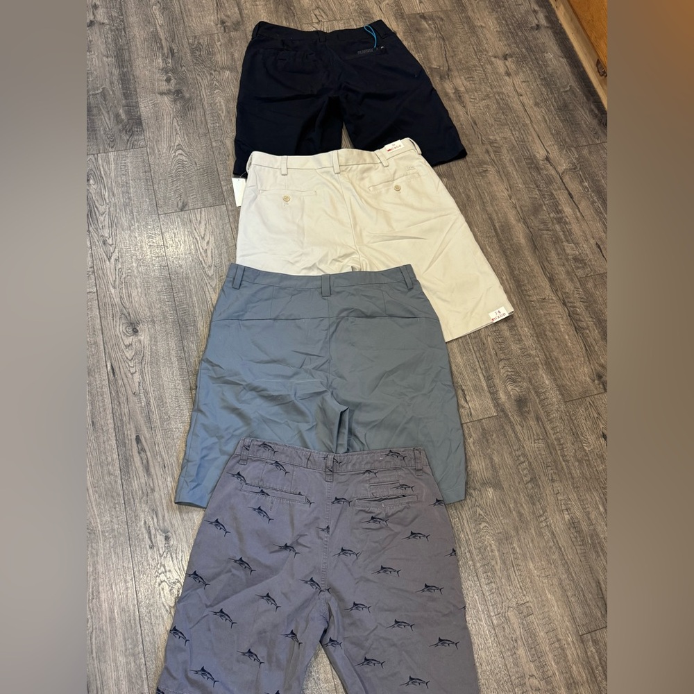 Lot of mens shorts 4. Quicksilver, adidas, IZOD. Hudson & Barrow NYC. New & used - Picture 2 of 11